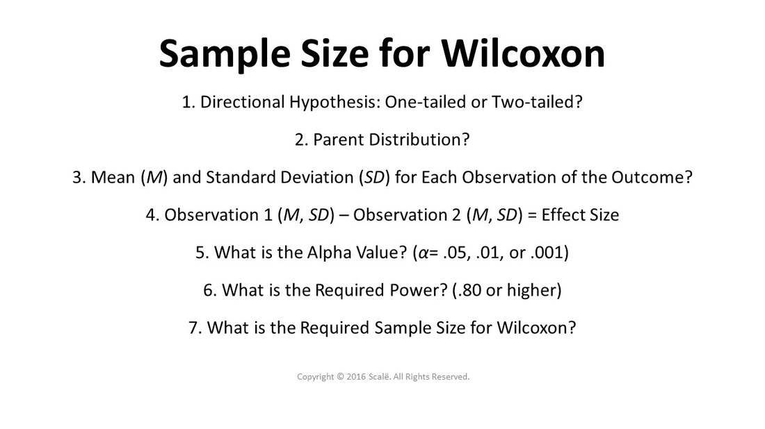 Sample Size for Wilcoxon